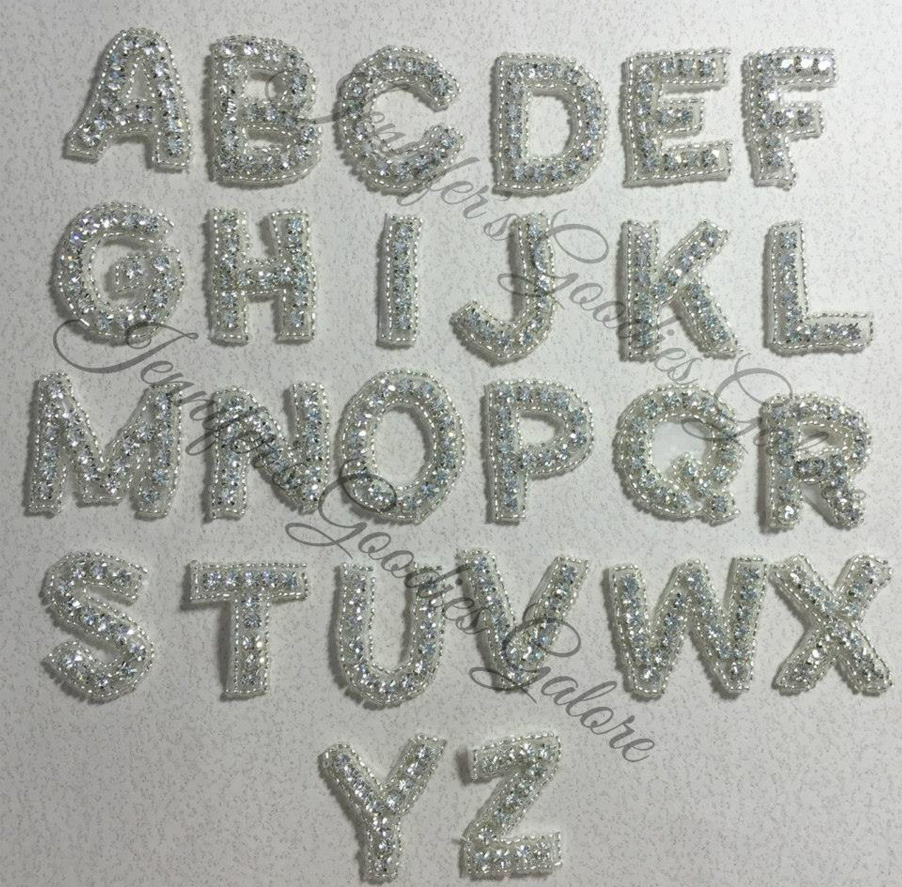 1, Rhinestone Letters, Hotfix Alphabet, Crystal Rhinestone